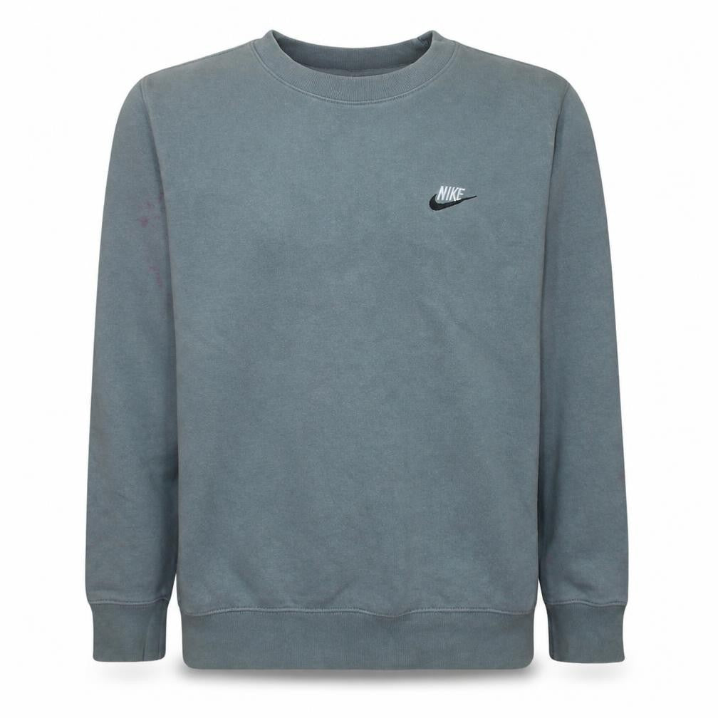 Nike Men's Grey Crew Neck Pullover Sweatshirt S Regular Fit