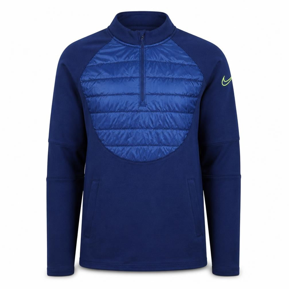 Nike Men's Blue Therma-Fit Quarter Zip Quilted Sweatshirt Size S