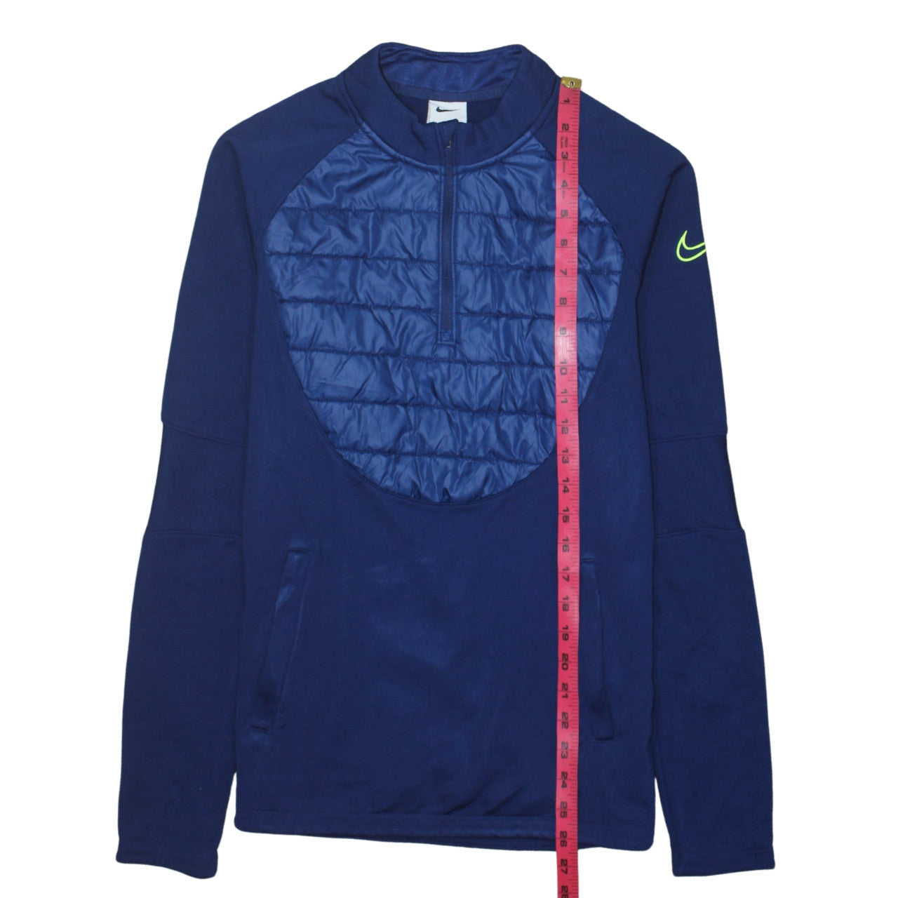 Nike Men's Blue Therma-Fit Quarter Zip Quilted Sweatshirt Size S