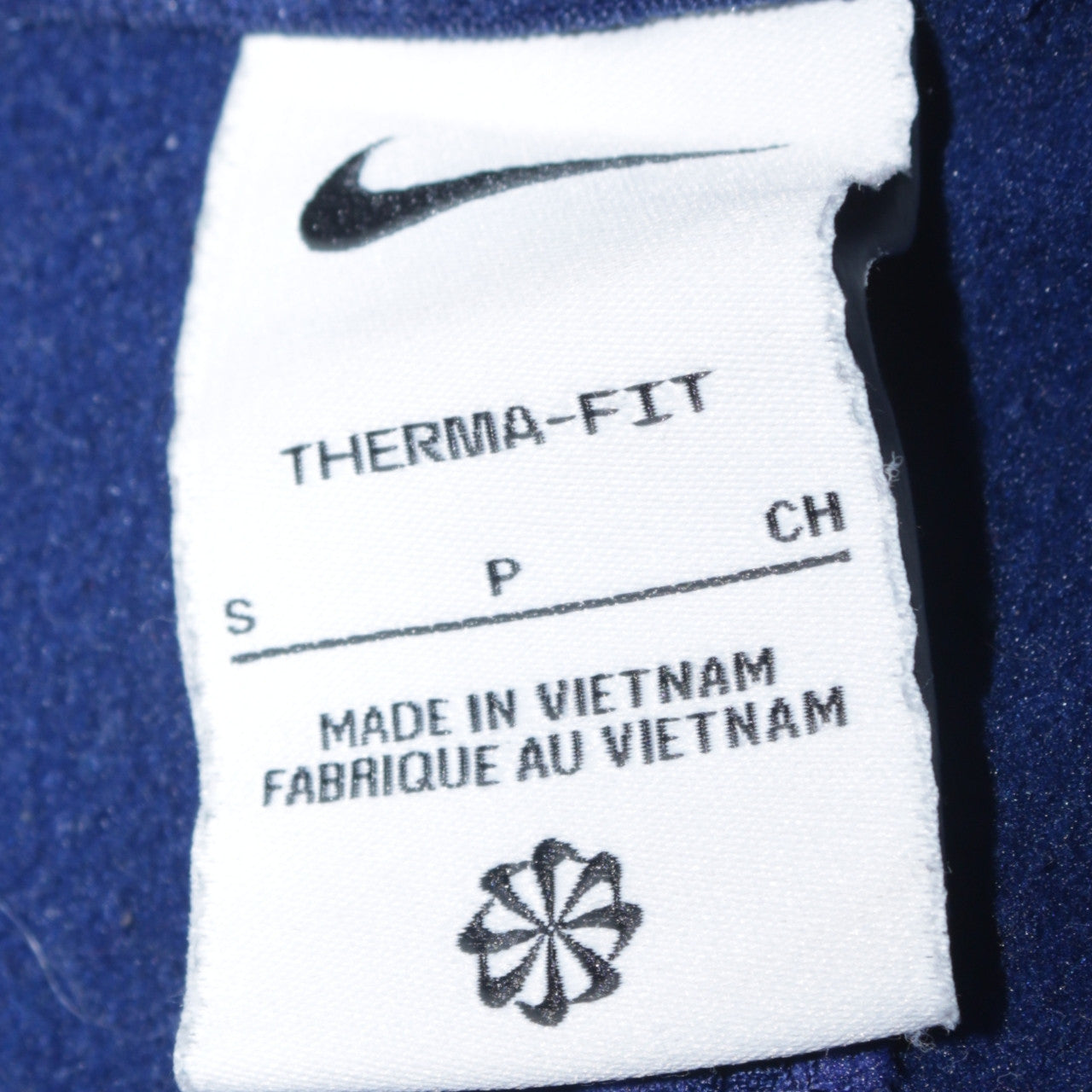 Nike Men's Blue Therma-Fit Quarter Zip Quilted Sweatshirt Size S