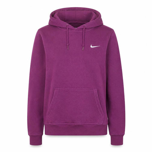 Front view of Nike women’s purple pullover hoodie xs hooded sweatshirt casual