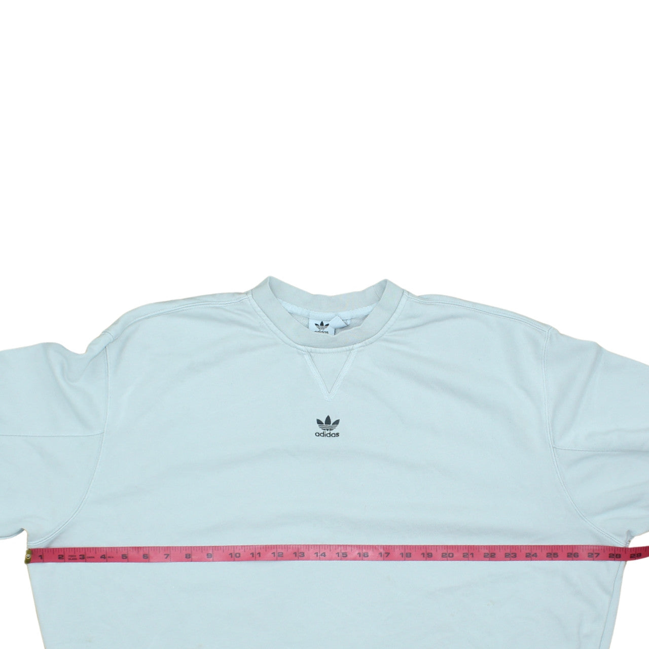 Adidas Women Light Blue Crew Neck Sweatshirt Size 20 Cotton Blend