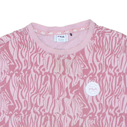 Additional view of Fila girls’ pink animal print t-shirt dress 13-14 years casual jersey