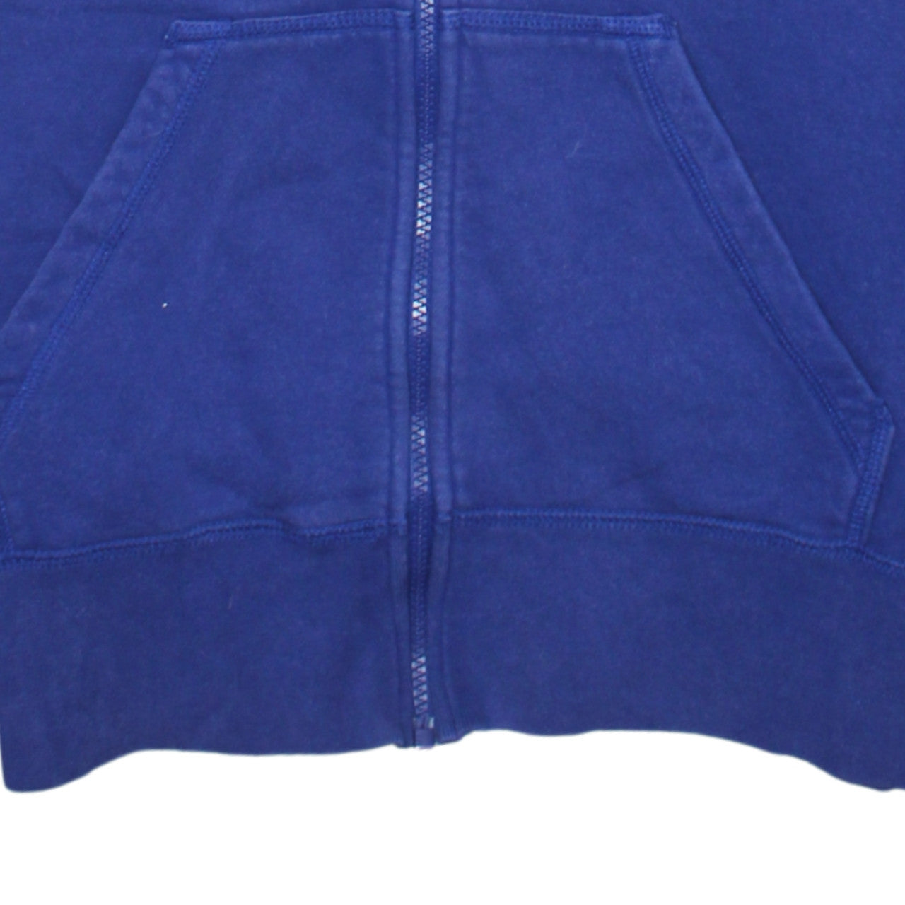 Nike Women Blue Full Zip Hoodie Small Cotton Blend Sportswear