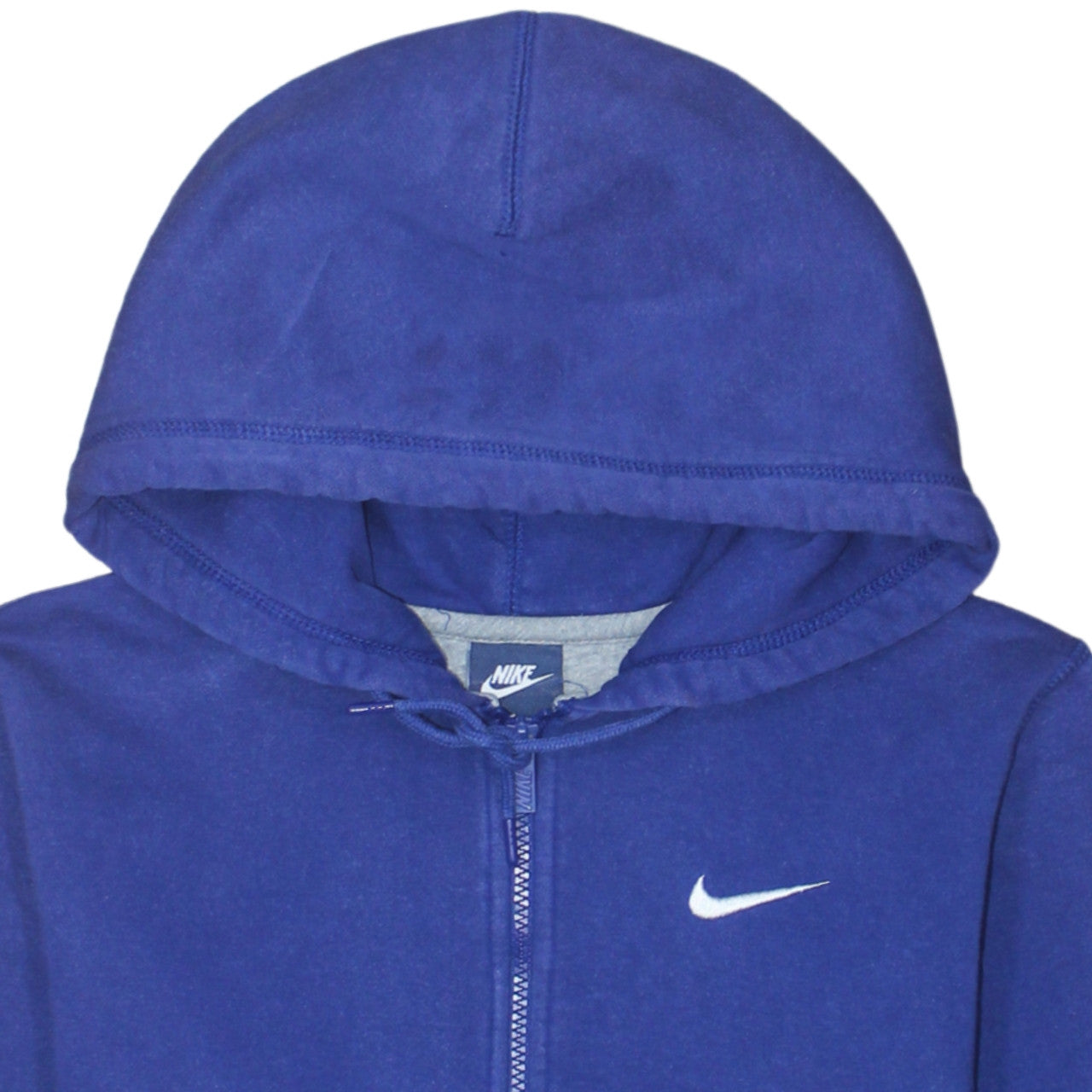 Nike Women Blue Full Zip Hoodie Small Cotton Blend Sportswear