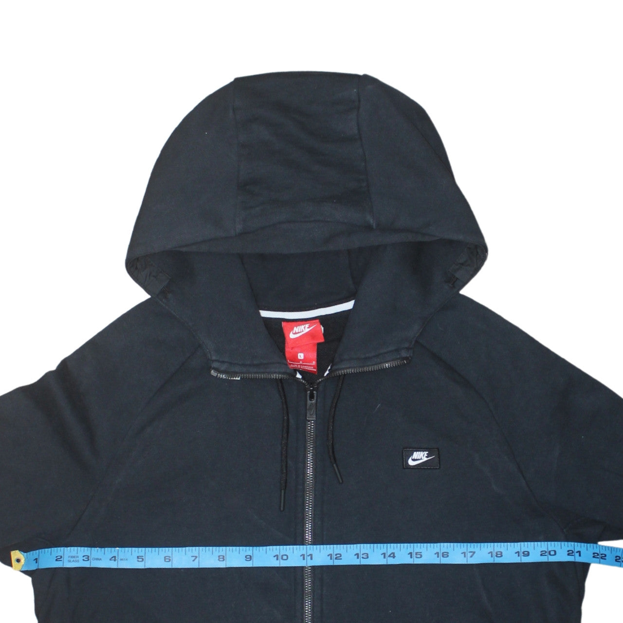 Nike Men's Black Full Zip Hoodie Size L Regular Fit