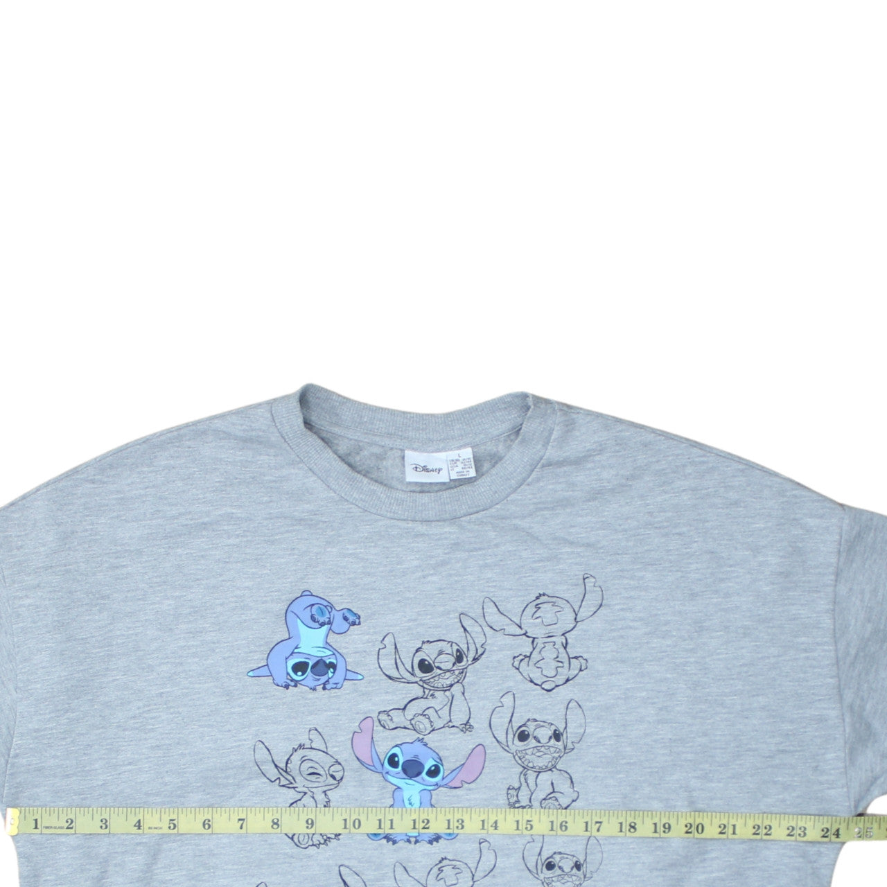 Disney Women's Grey Stitch Sweatshirt L Size 14/16 Pullover Jumper
