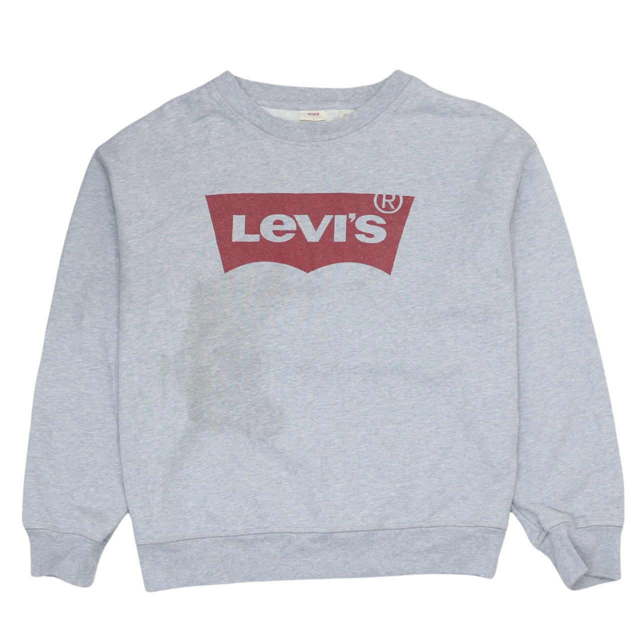 Levi's Men's Grey Logo Crew Neck Pullover Sweatshirt Size M