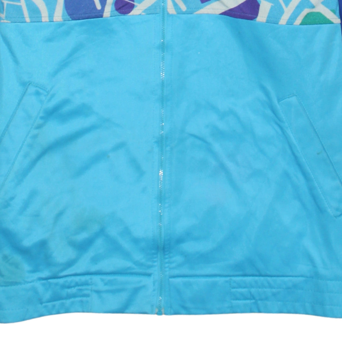 Fila Womens Blue Retro 80s Track Jacket Size L Full Zip Polyester