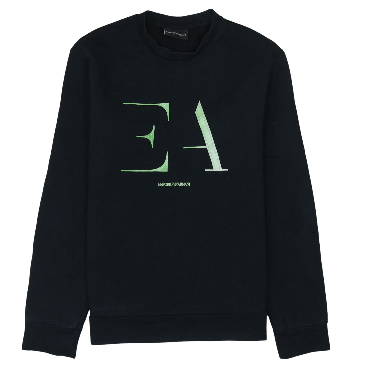 Emporio Armani Men's Black Logo Pullover Sweatshirt Size S