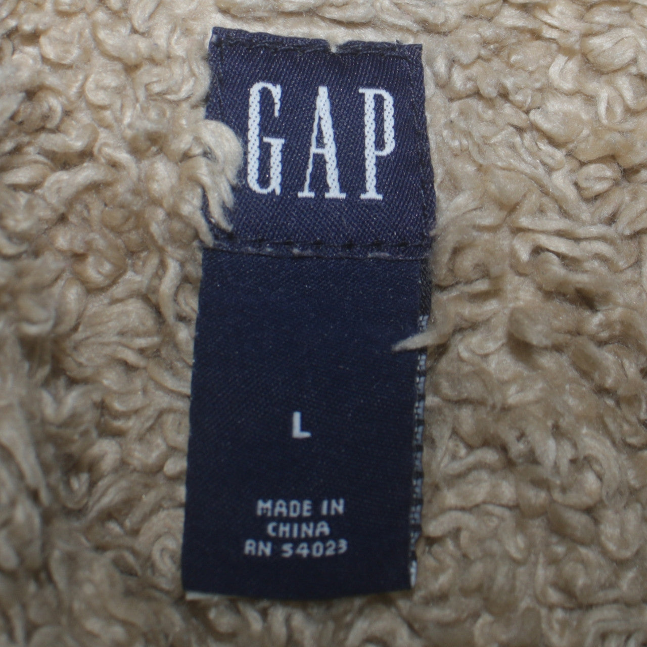 GAP Women Ivory Faux Fur Lined Cotton Corduroy Jacket L
