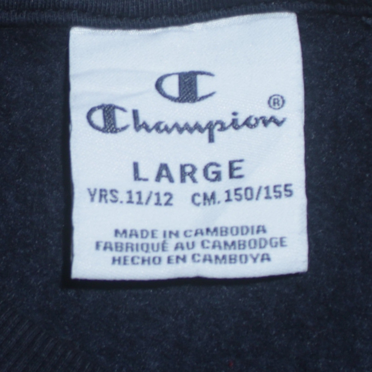 Champion Girls Black Long Sleeve T-Shirt Dress Size 11-12 Years Logo Trim