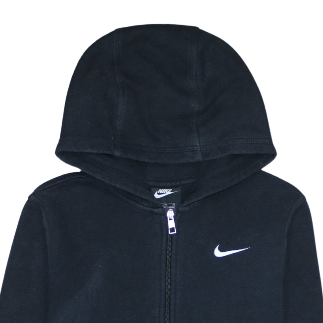 Nike Boys Black Full Zip Hoodie Fleece XL 13-15 Years Hooded Sweatshirt