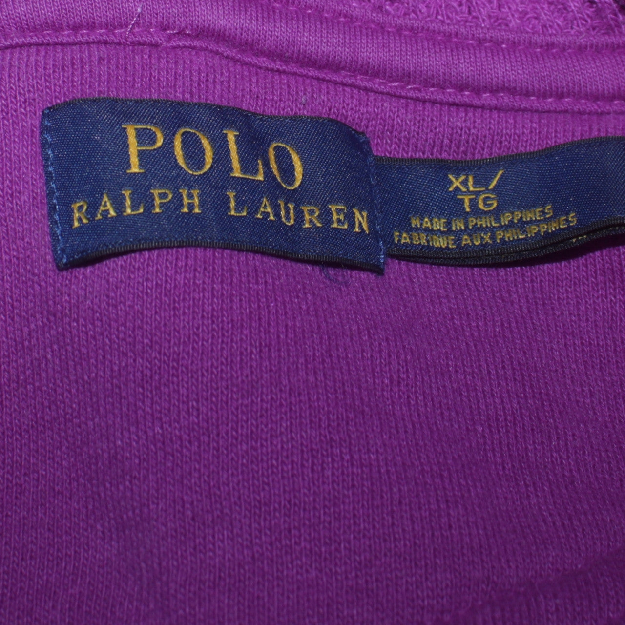 Ralph Lauren Women Purple Full Zip Hoodie XL Cotton Blend