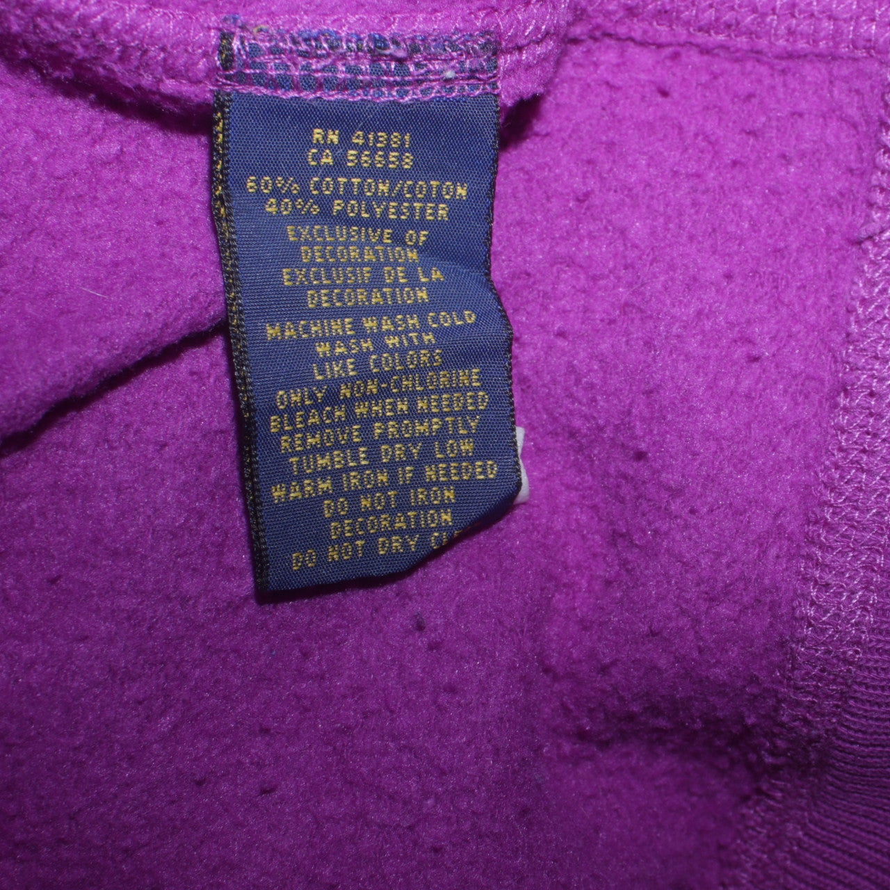 Ralph Lauren Women Purple Full Zip Hoodie XL Cotton Blend