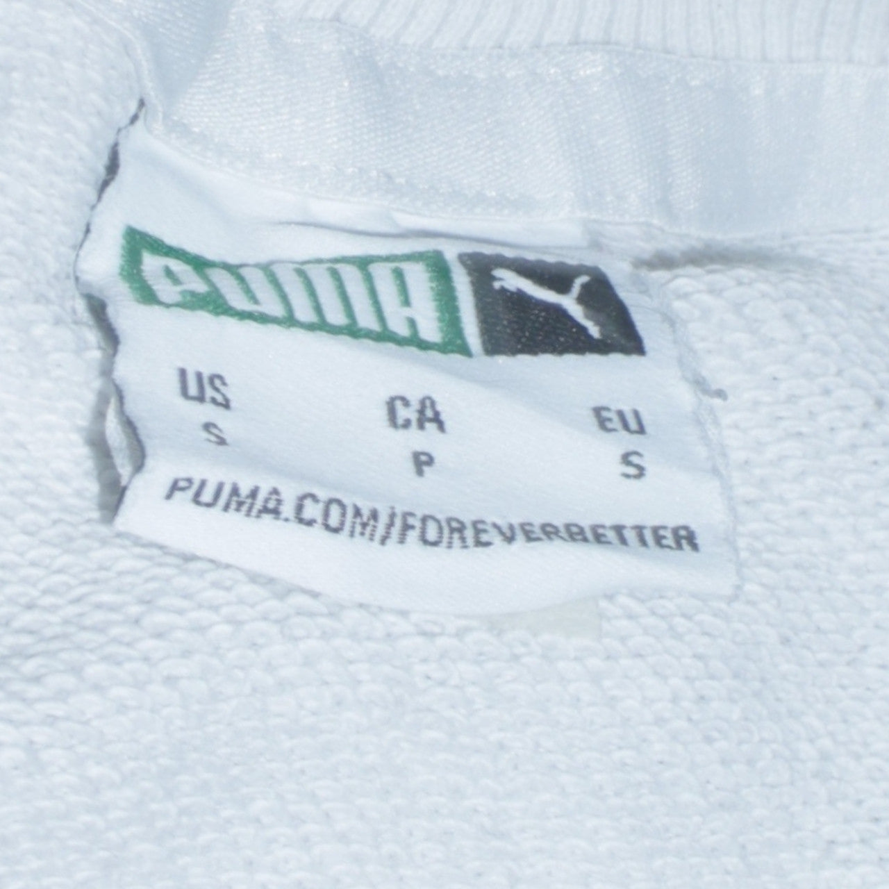 Puma Men’s White Small Pullover Sweatshirt Crew Neck Graphic