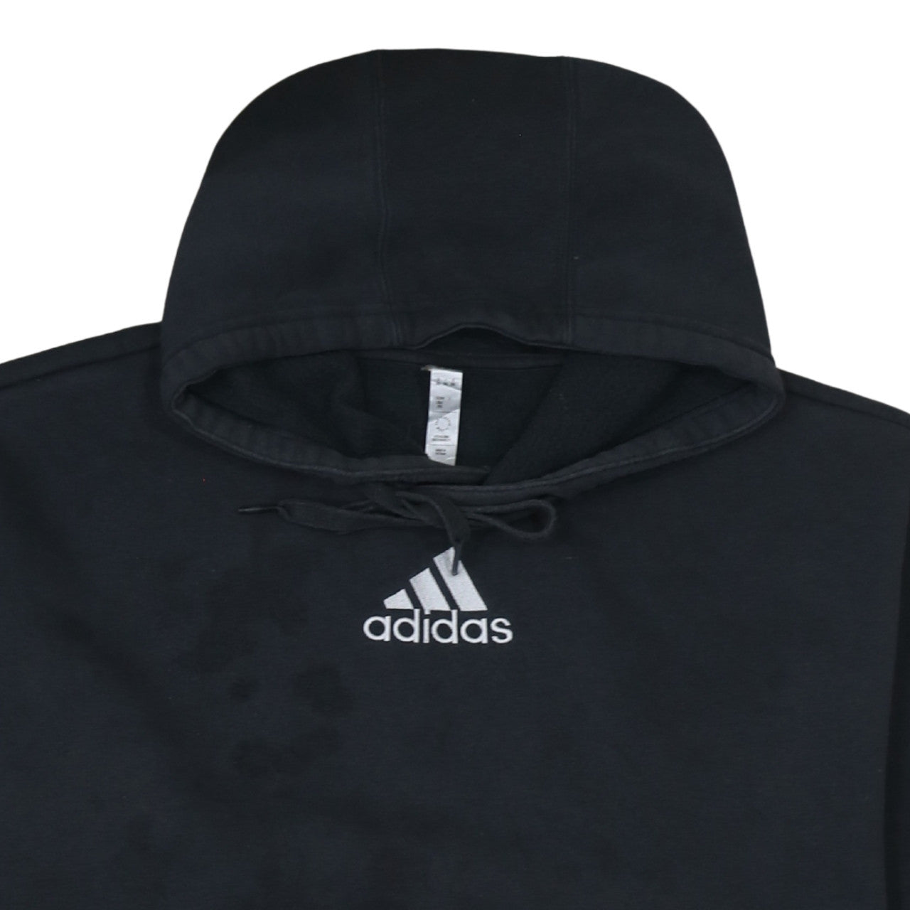 Adidas Men's Black 2XL Pullover Hoodie with Logo and Stripes