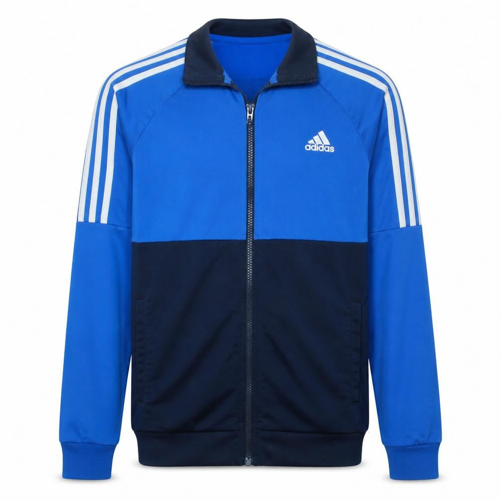 Adidas Boys Blue Colourblock Track Jacket 13-14 Years Zip Lightweight