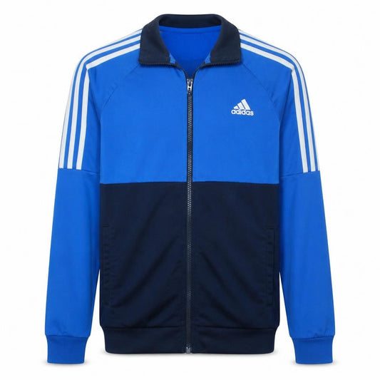 Adidas Boys Blue Colourblock Track Jacket 13-14 Years Zip Lightweight