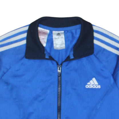 Additional view of Adidas boys’ blue colourblock track jacket 13-14 years zip lightweight