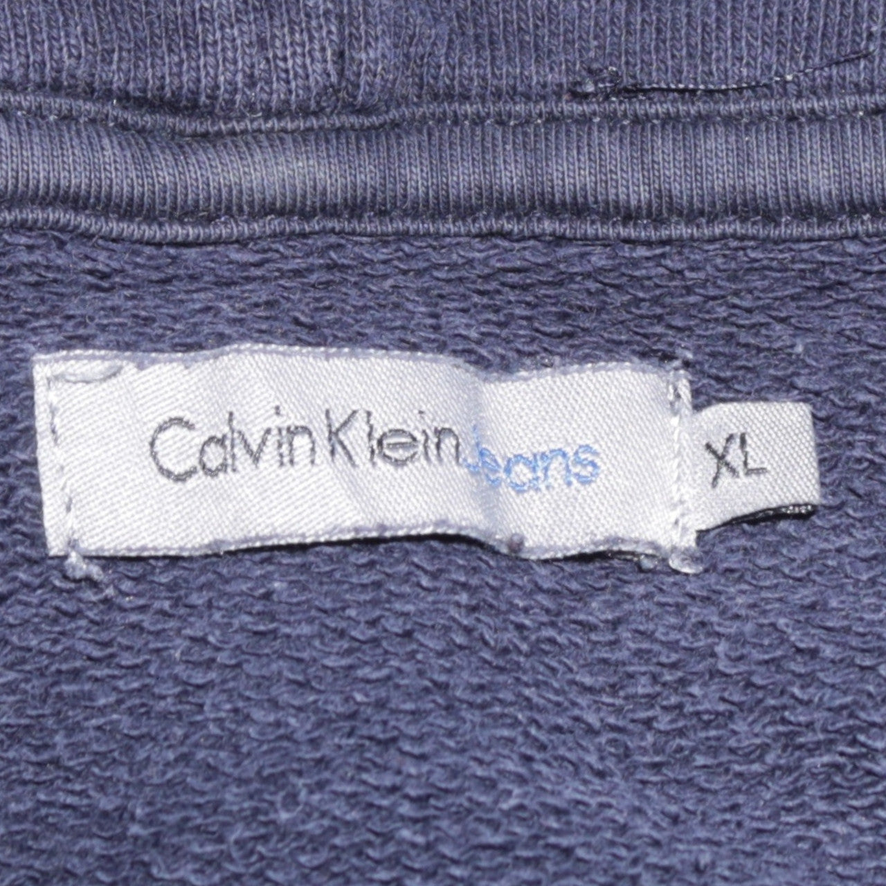 Calvin Klein Jeans Men's Navy Blue XL Graphic Pullover Hoodie
