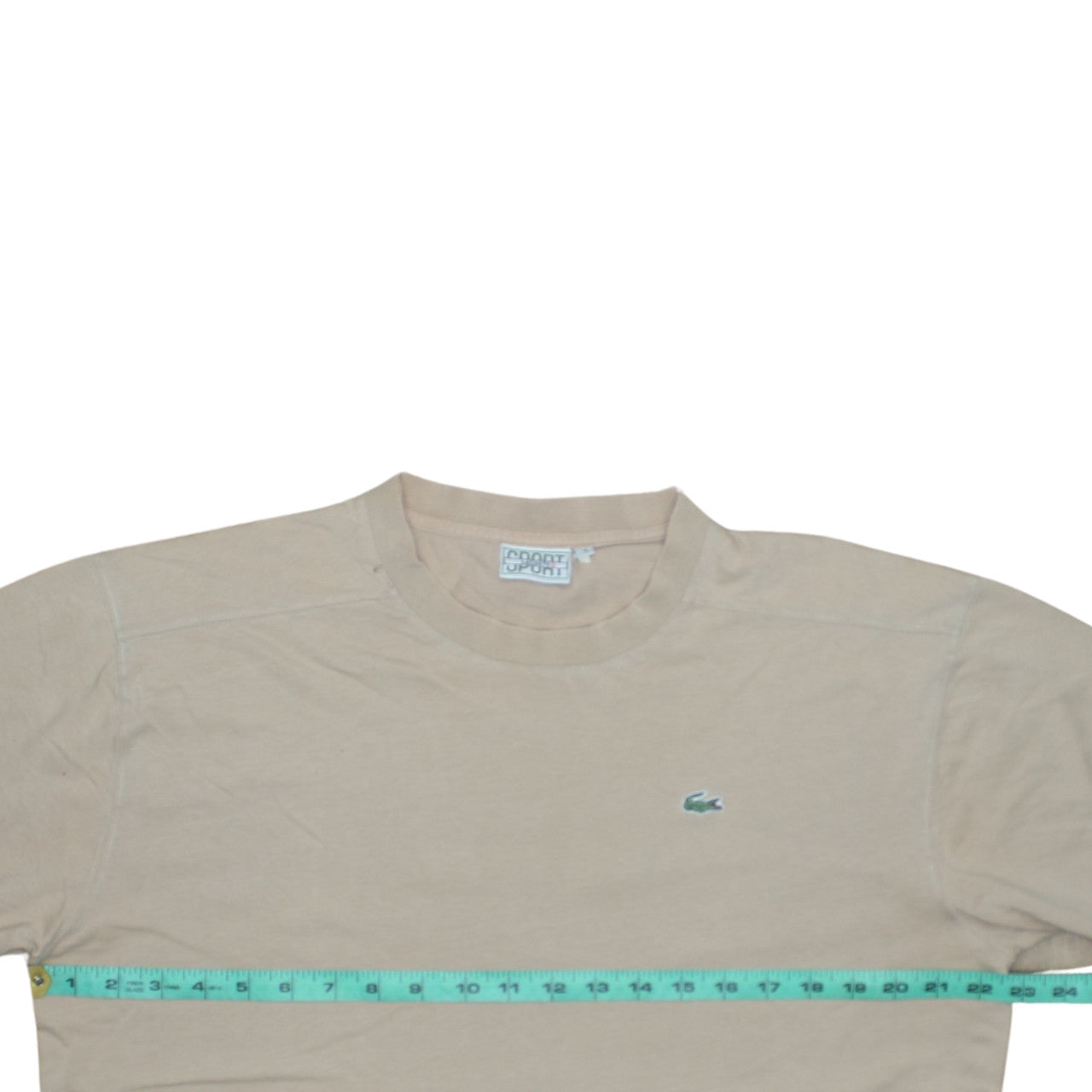 Lacoste Sport Men's Beige Short Sleeve Crew Neck T-Shirt Size L