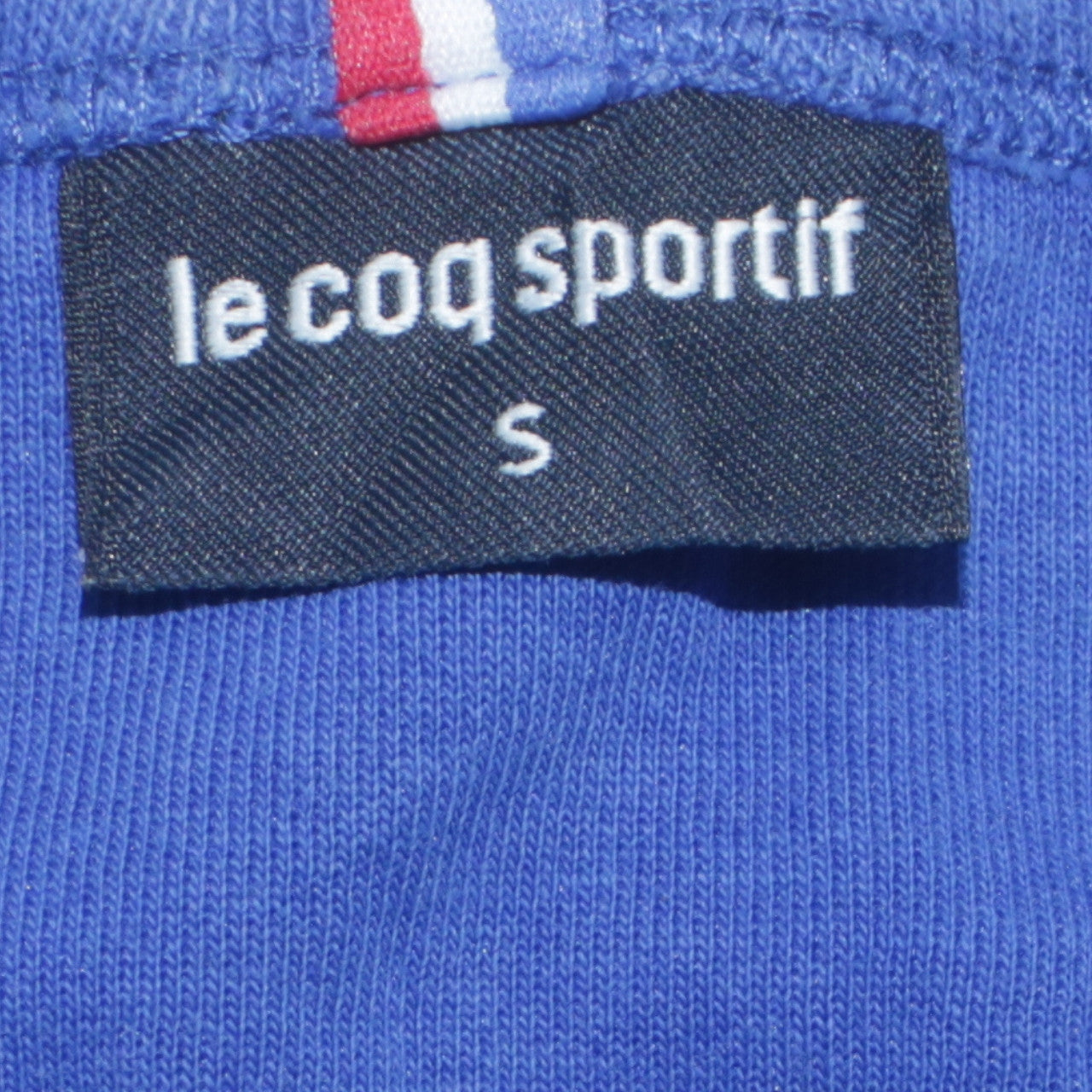 Le Coq Sportif Men's Blue White Crew Neck Logo Sweatshirt Size S
