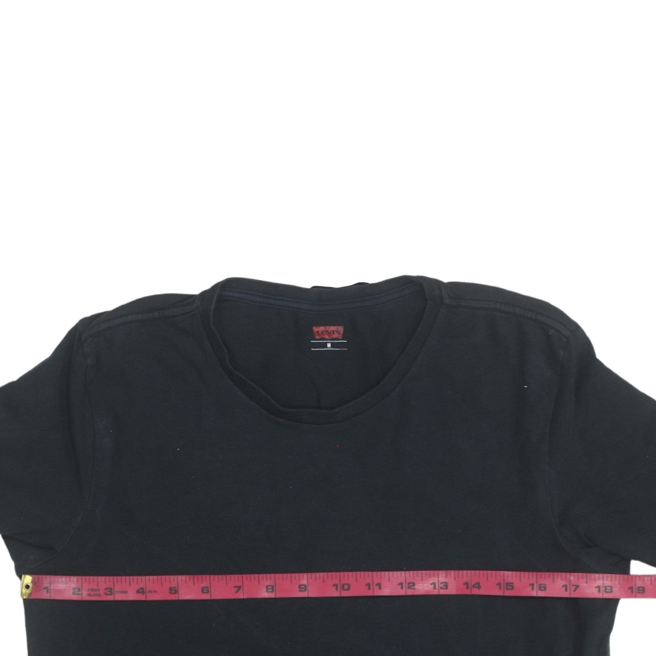 Levi's Men's Black Cotton Crew Neck Short Sleeve T-Shirt M