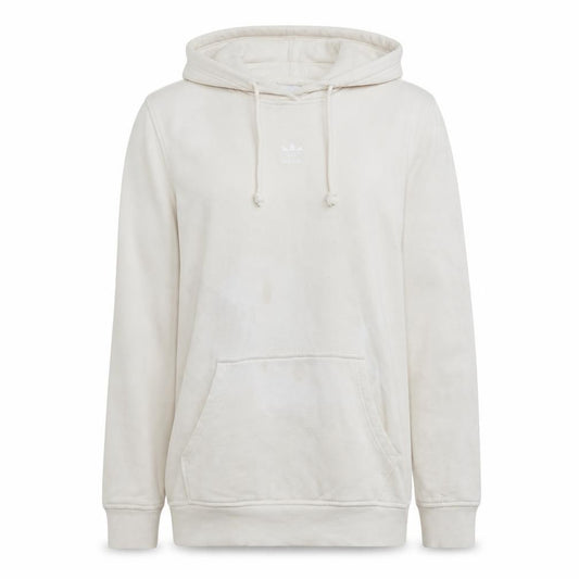 Adidas Women Beige Pullover Hoodie Size 12 Cotton Hooded Sweatshirt