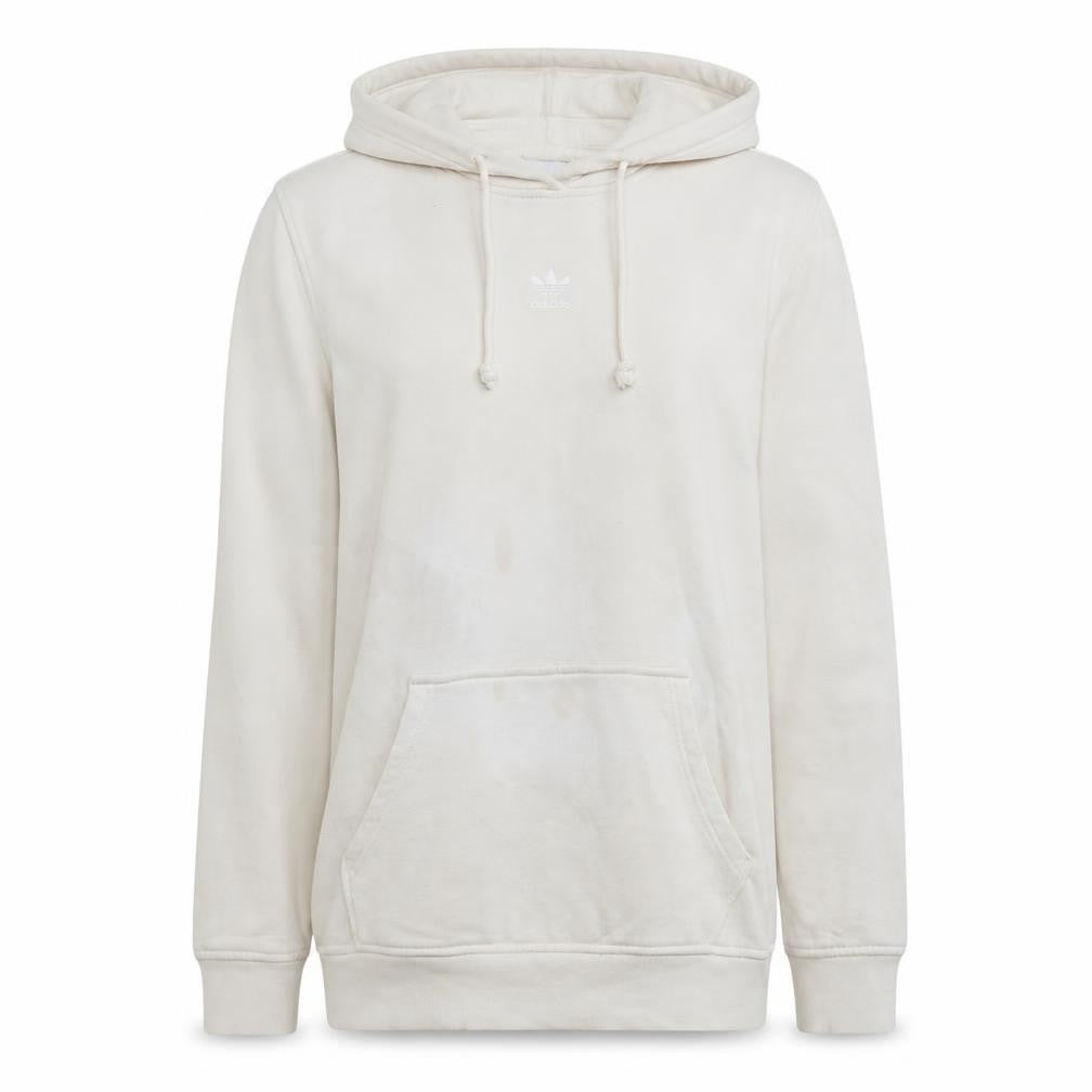 Adidas Women Beige Pullover Hoodie Size 12 Cotton Hooded Sweatshirt