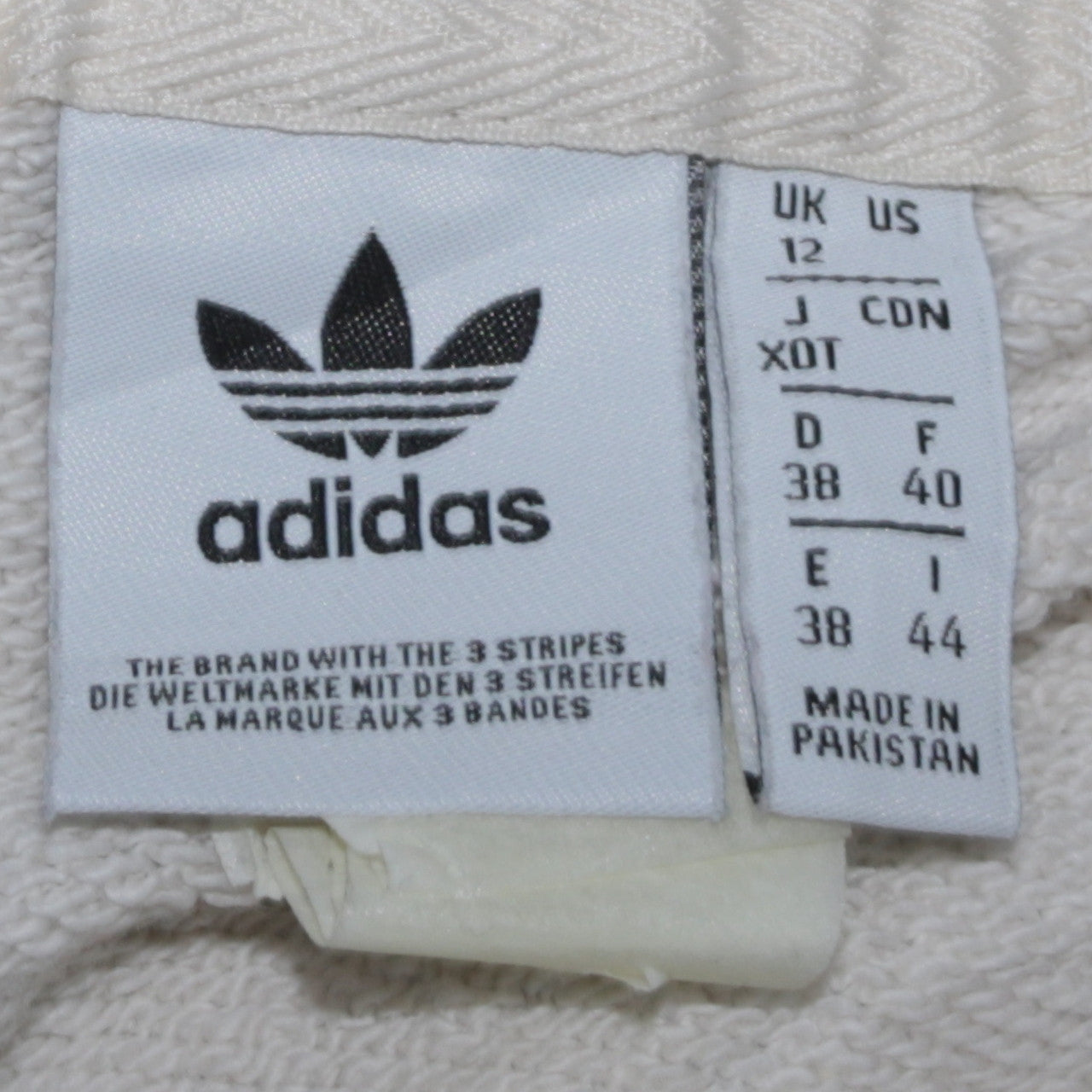 Adidas Women Beige Pullover Hoodie Size 12 Cotton Hooded Sweatshirt