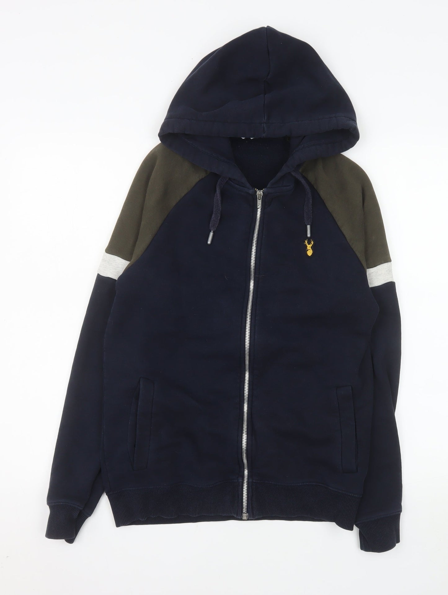 Next Men’s Blue Hooded Full Zip Jacket Size S Cotton Blend