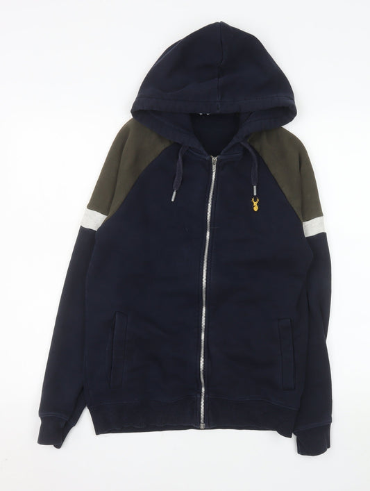 Next Men’s Blue Hooded Full Zip Jacket Size S Cotton Blend