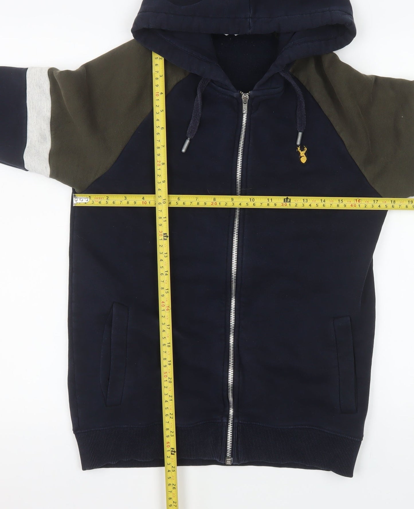 Next Men’s Blue Hooded Full Zip Jacket Size S Cotton Blend