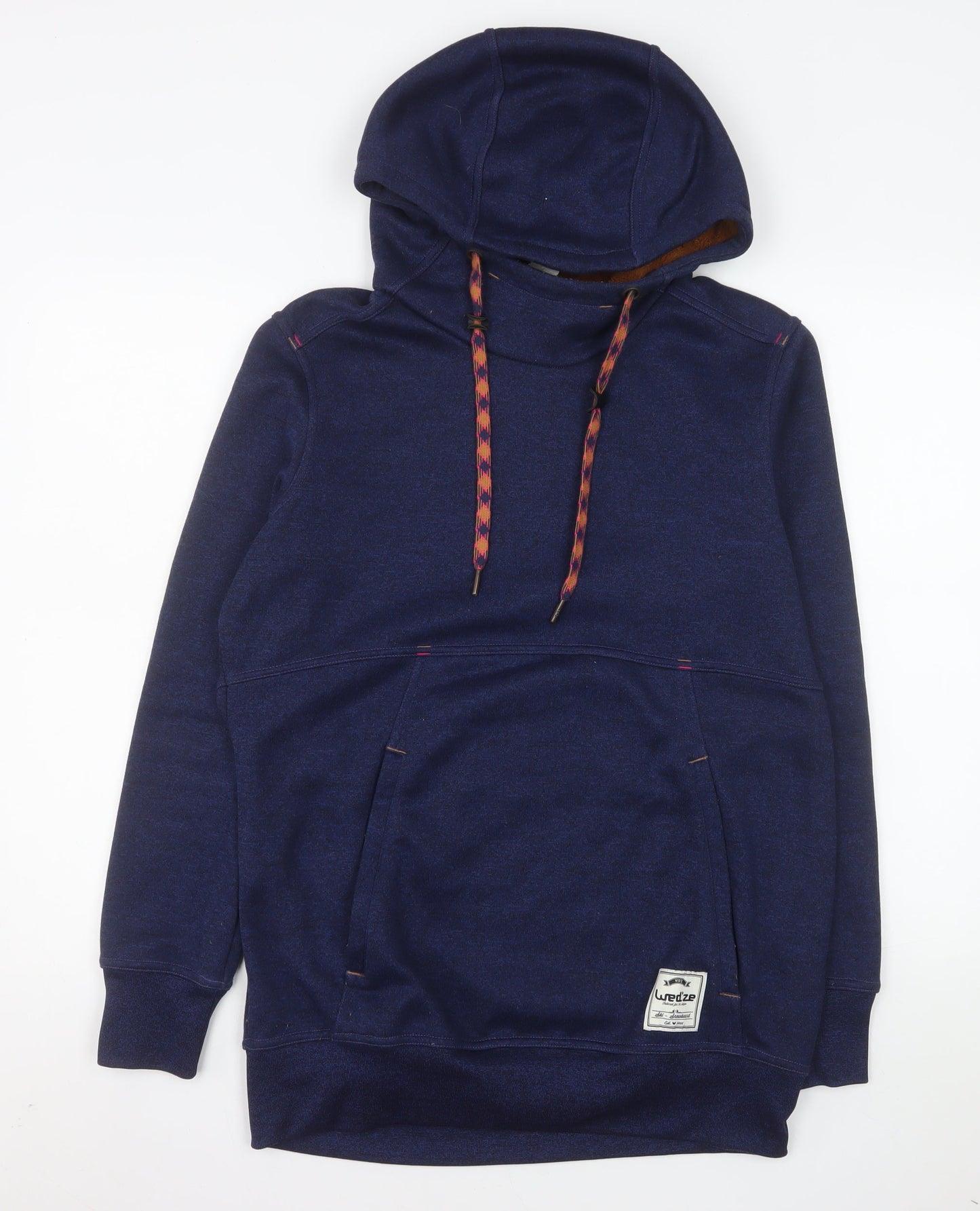 Wed'ze Men’s Blue Pullover Ski Hoodie L Fleece Lined Winter Warm