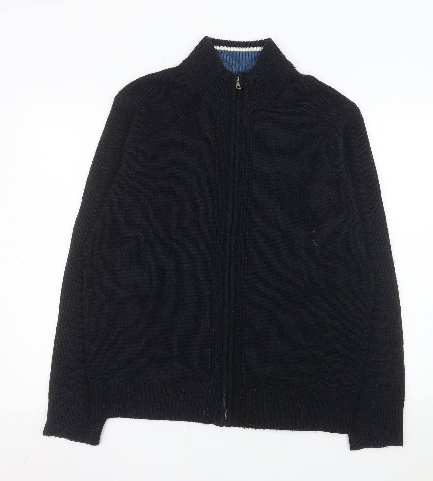 Oscar De La Renta Men's Black Full Zip Knit Jacket Size L