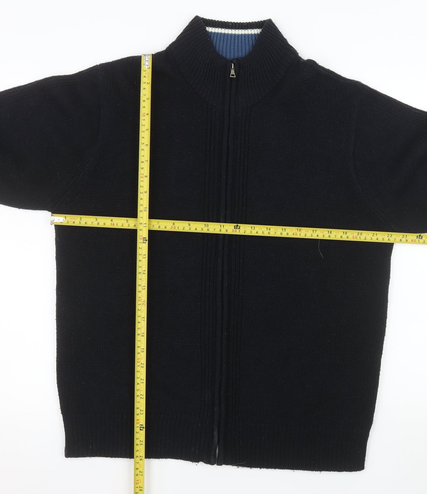 Oscar De La Renta Men's Black Full Zip Knit Jacket Size L