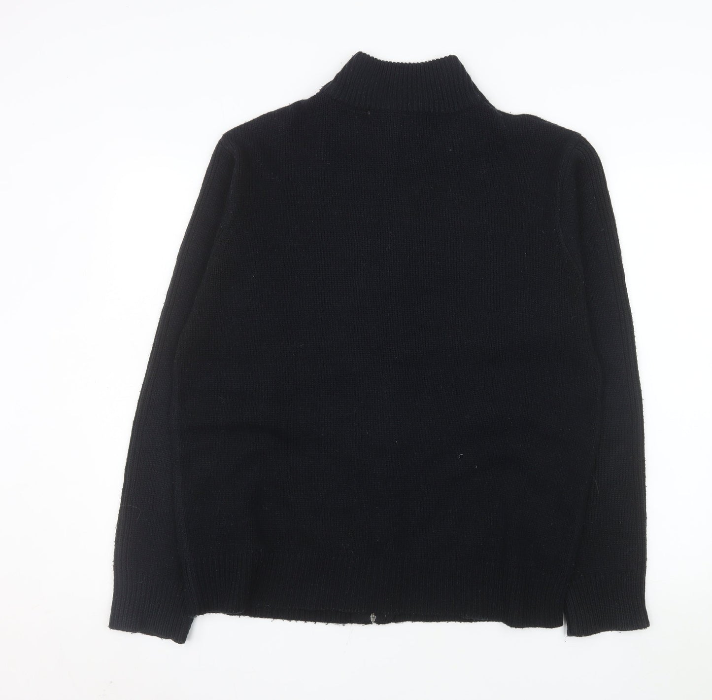 Oscar De La Renta Men's Black Full Zip Knit Jacket Size L