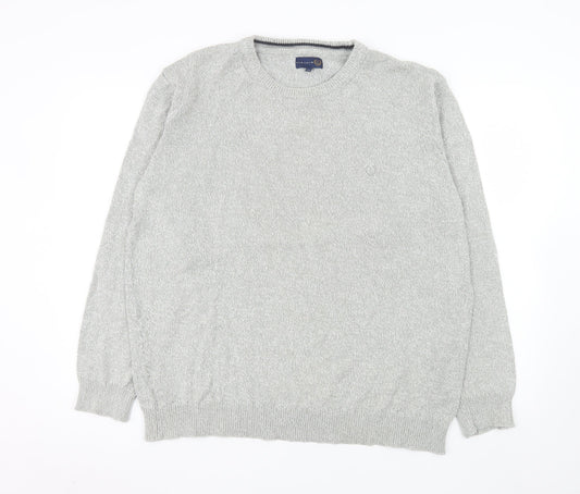 Matalan Men’s Grey 2XL Cotton Crew Neck Pullover Jumper