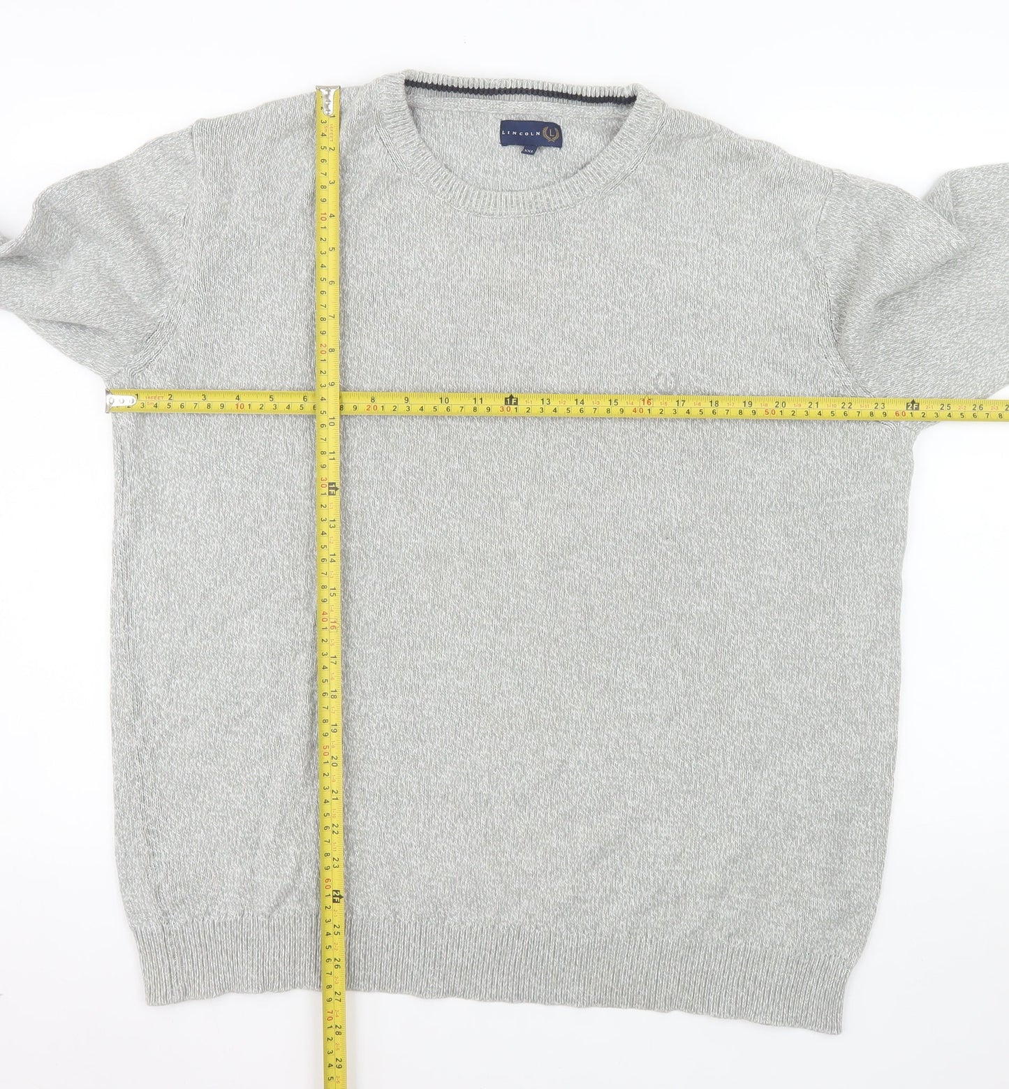 Matalan Men’s Grey 2XL Cotton Crew Neck Pullover Jumper