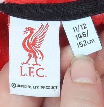 Liverpool FC Boys Red Fleece Hooded One Piece Pyjamas 11-12 Years