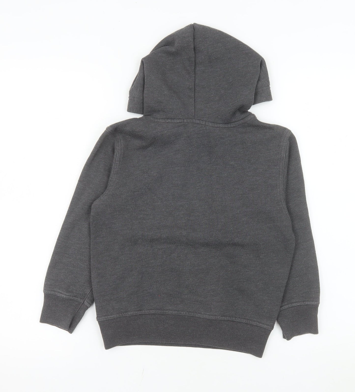 GAP Boys Grey Pullover Hoodie 6-7 Years Cotton Blend Casual Sweatshirt