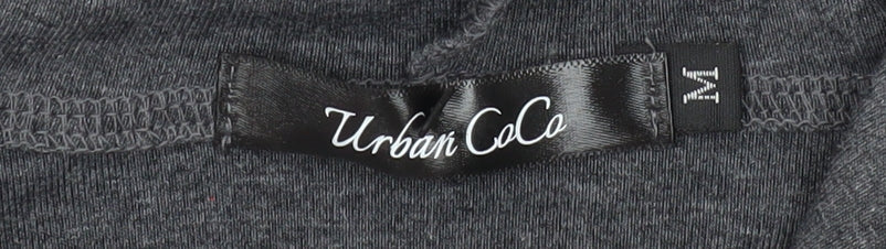 Urban CoCo Women's Grey Hooded Full Zip Jersey Jacket M
