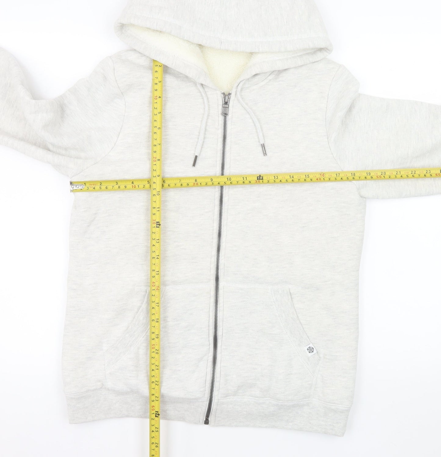 TOG24 Women’s Grey Hooded Full Zip Fleece Lined Jacket Size 10