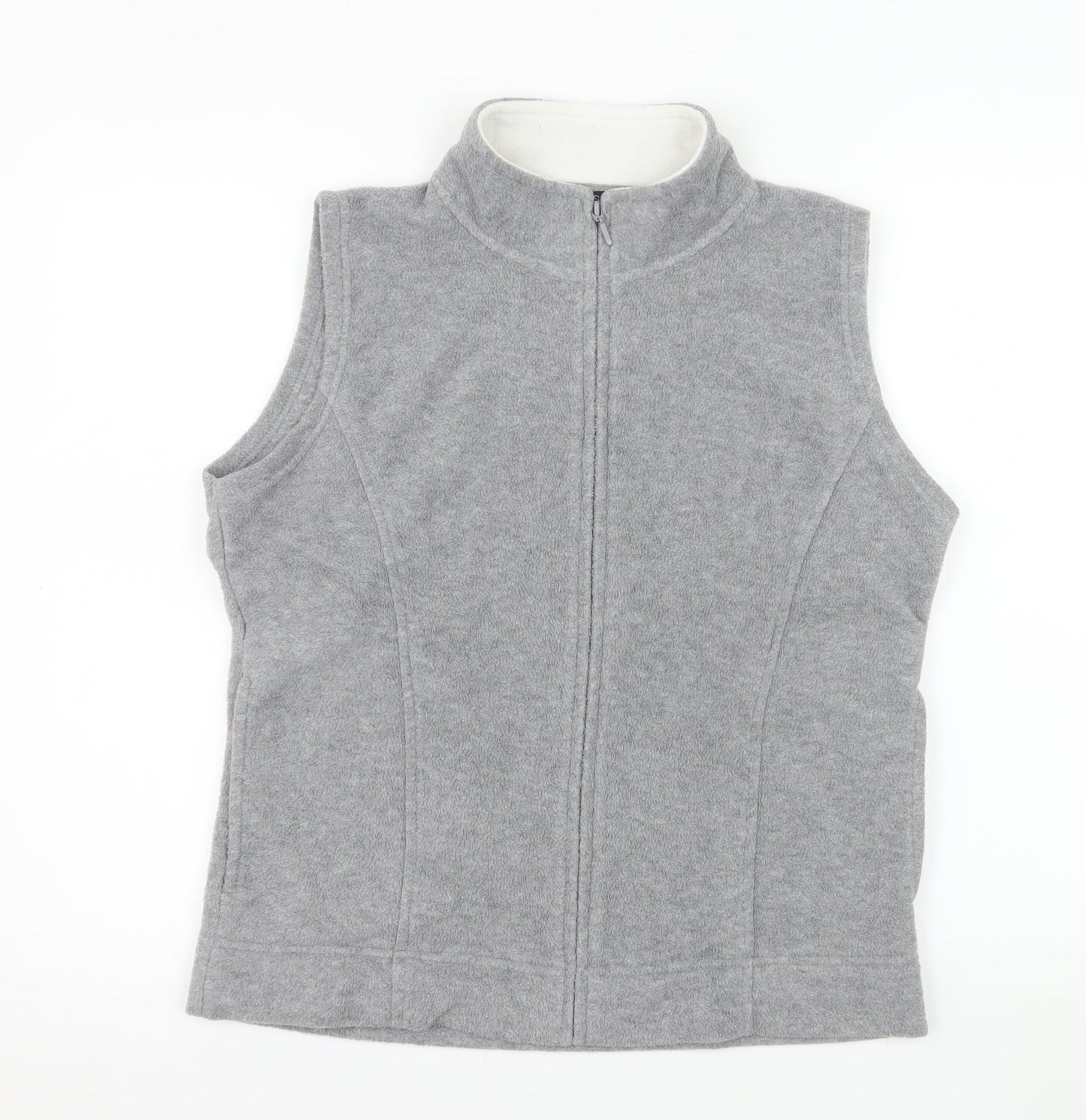 Isle Essentials Women's Grey Fleece Bodywarmer Waistcoat Size 14