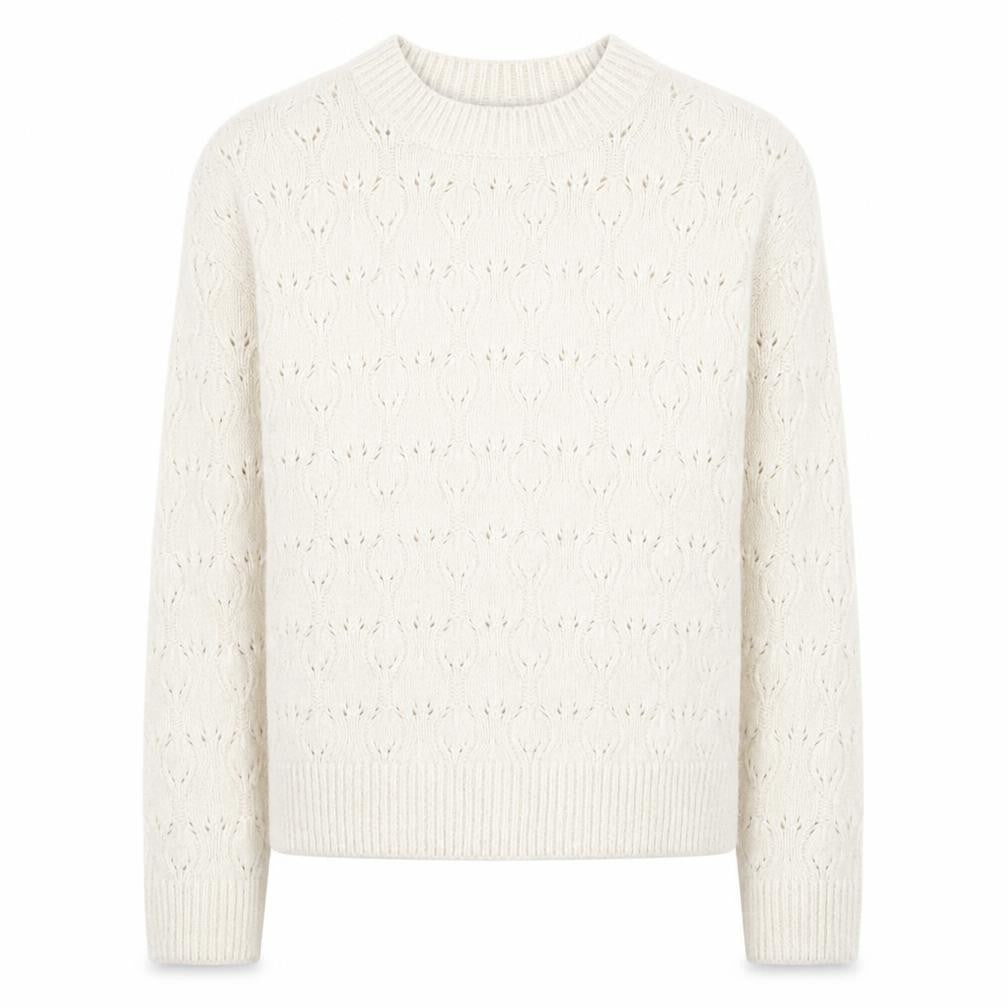 John Lewis Girls Ivory Long Sleeve Pullover Jumper Age 10 Polyester Blend