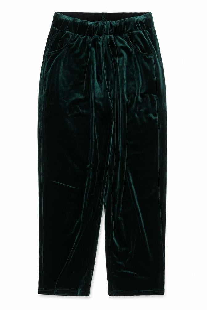 Pour Moi Womens Green Velvet Stretch Trousers Size 14