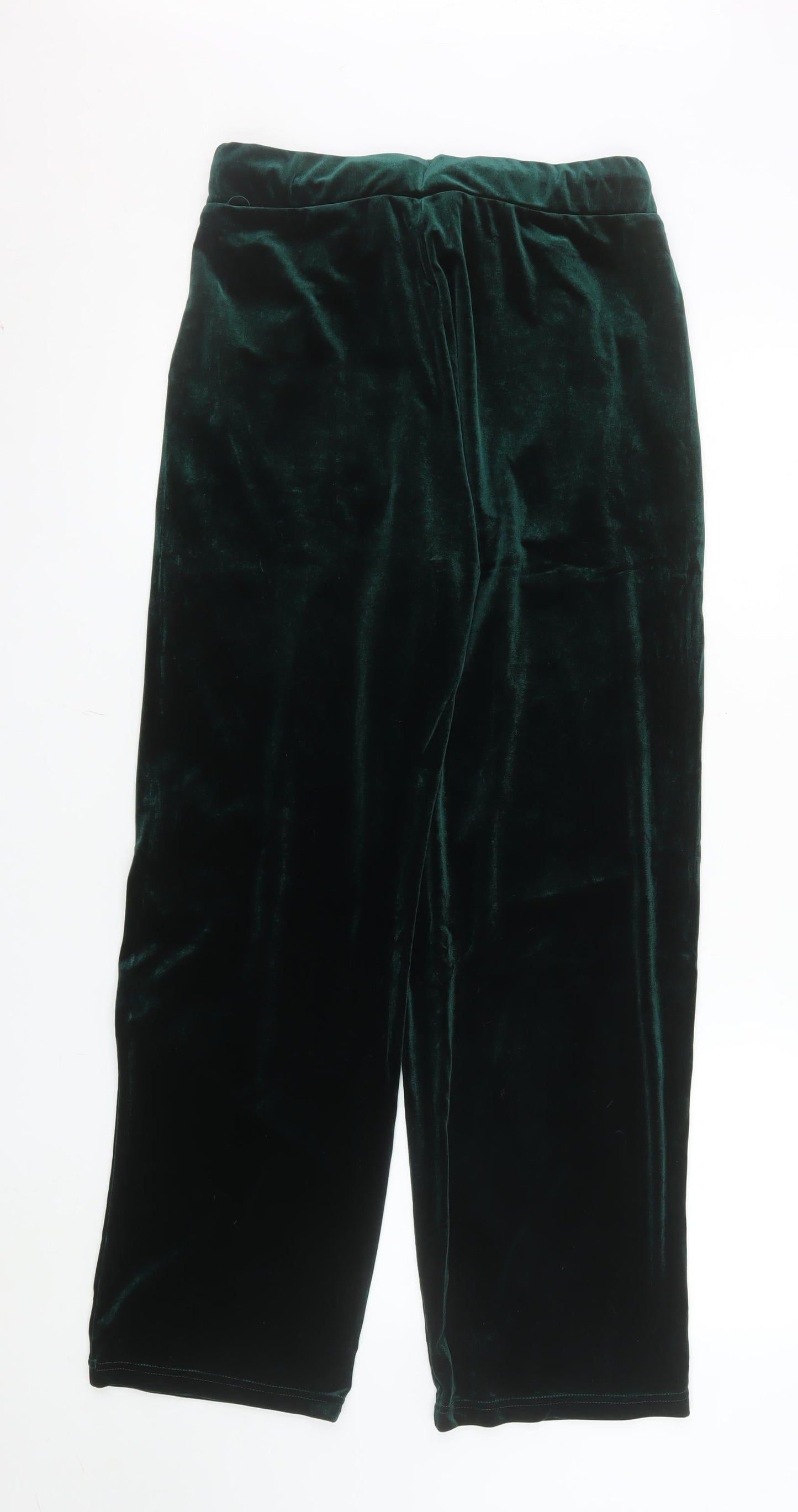 Pour Moi Womens Green Velvet Stretch Trousers Size 14