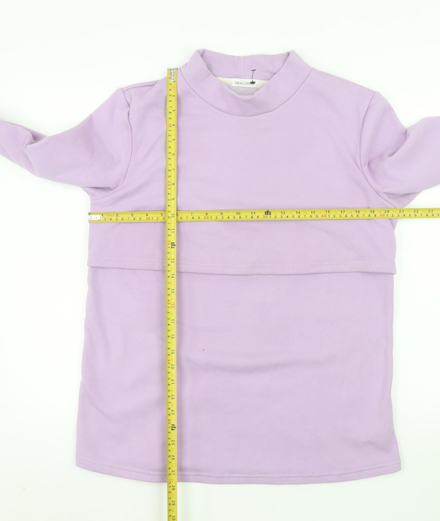 Smallshow Womens Lilac Long Sleeve Maternity Pullover Sweatshirt Size L