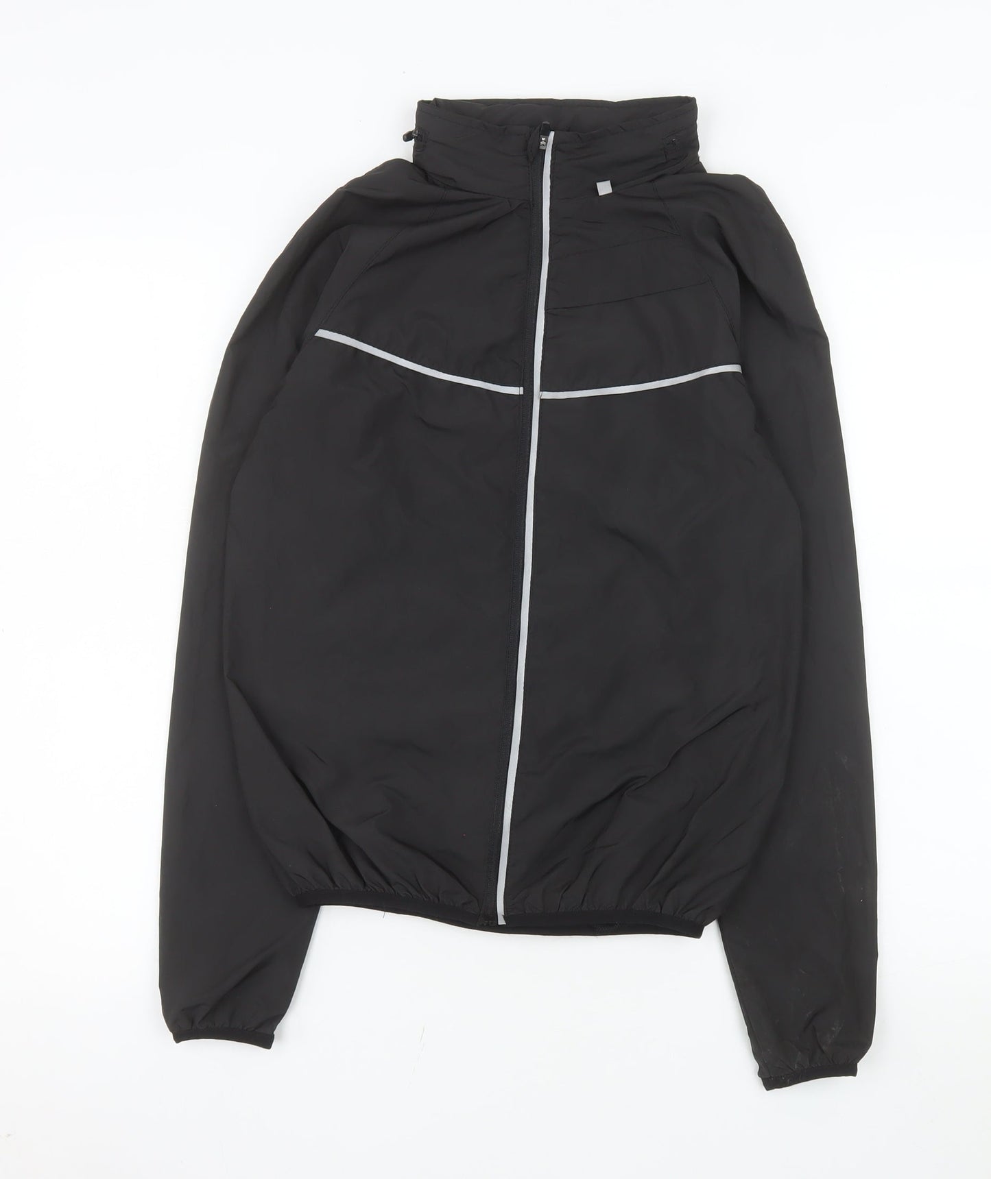 Atmosphere Women's Black Size 8 Lightweight Reflective Windbreaker Jacket